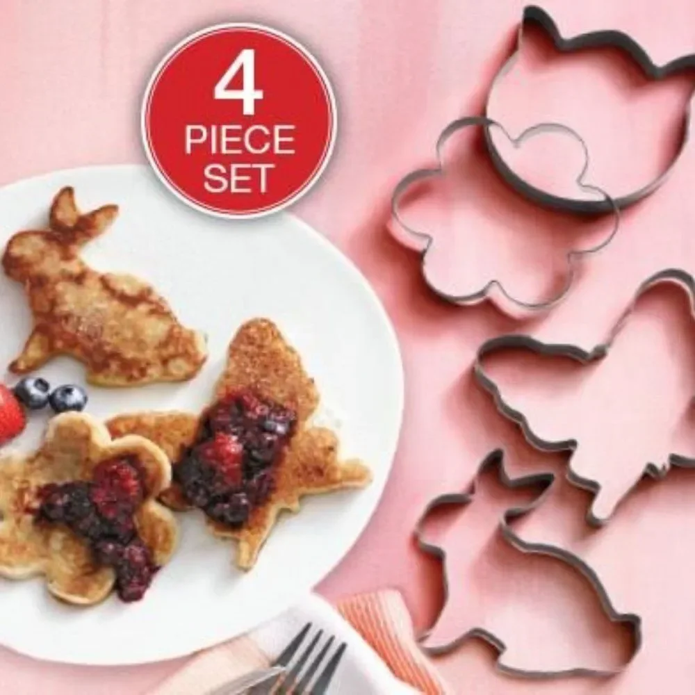 Avon Set of 4 Spring Breakfast Molds (Flower, Cat, Rabbit & Butterfly) NEW!!!
